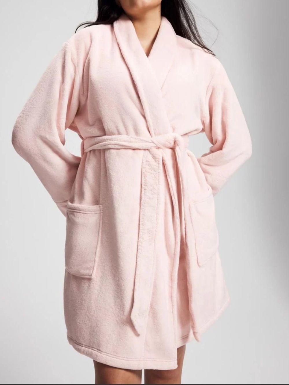 Soma‎ Plush Short Robe in Blush Pink S/M